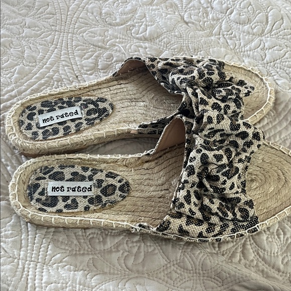 Not Rated Shoes - NOT RATED Animal Print Espadrille Sandals